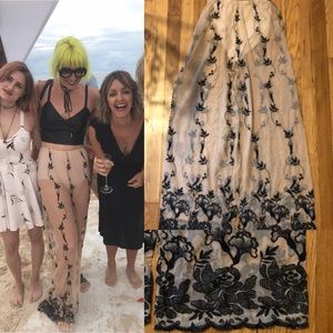 Lacey blush sheer pants